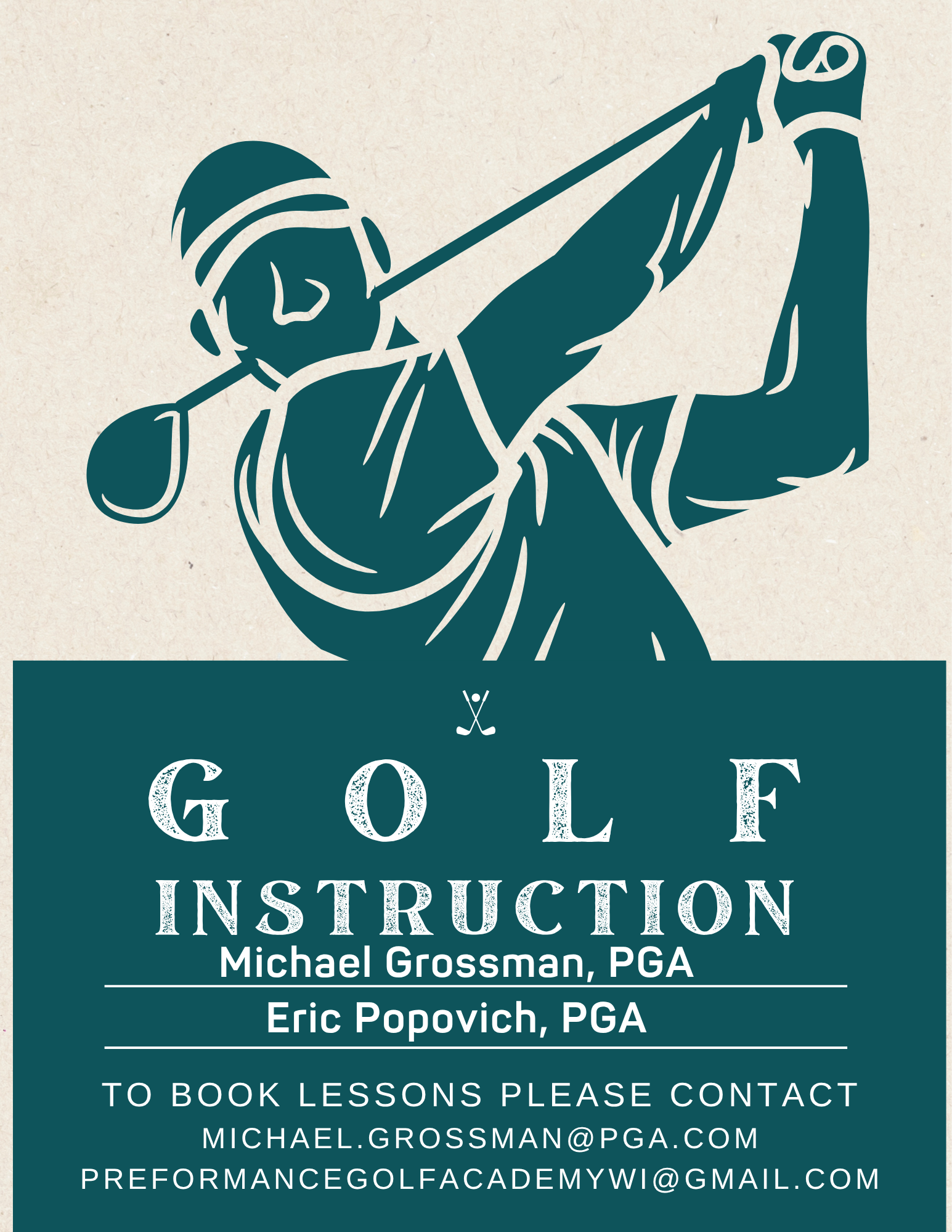 Golf Professionals and instructors at Lake Beulah Golf Course, Mukwonago, WI